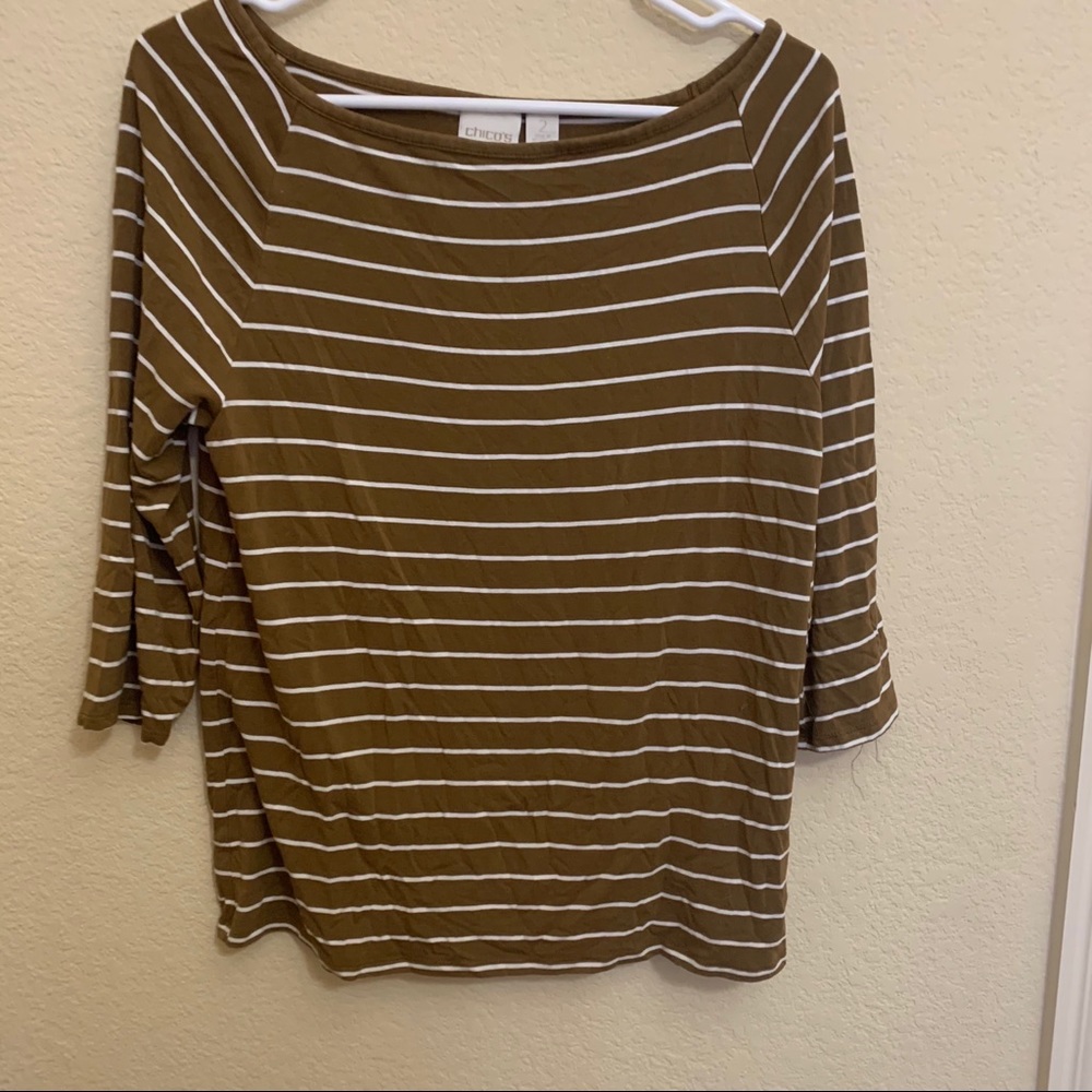 Chico’s size two 3/4 sleeve top